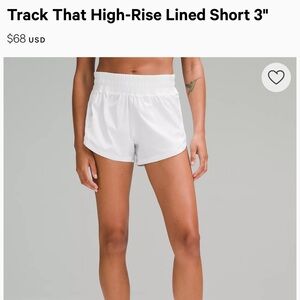 Lulu Lemon Track That High-Rise Lined Short 3"